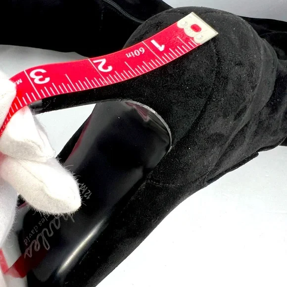 CHARLES BY CHARLES DAVID, TALL CHIC BOOTS, BLACK “TEXTILE”, SIZE 11M - Picture 10 of 12